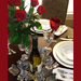 Valentine Table Setting with Wine Caddy