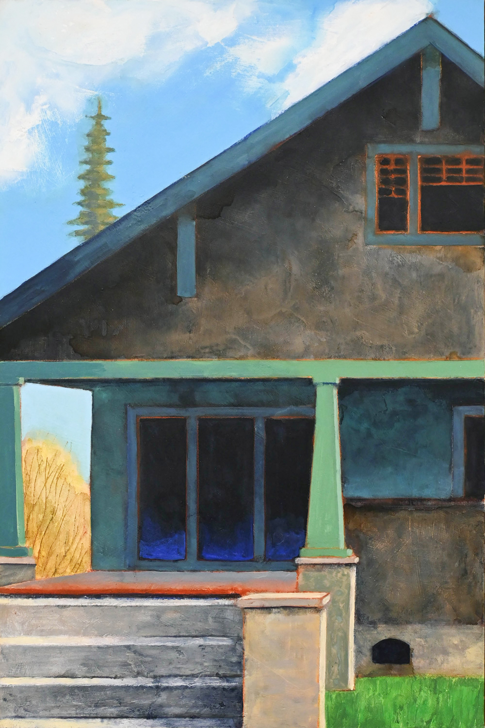 "Craftsman Temple" 36 X 24 by Randy Akers