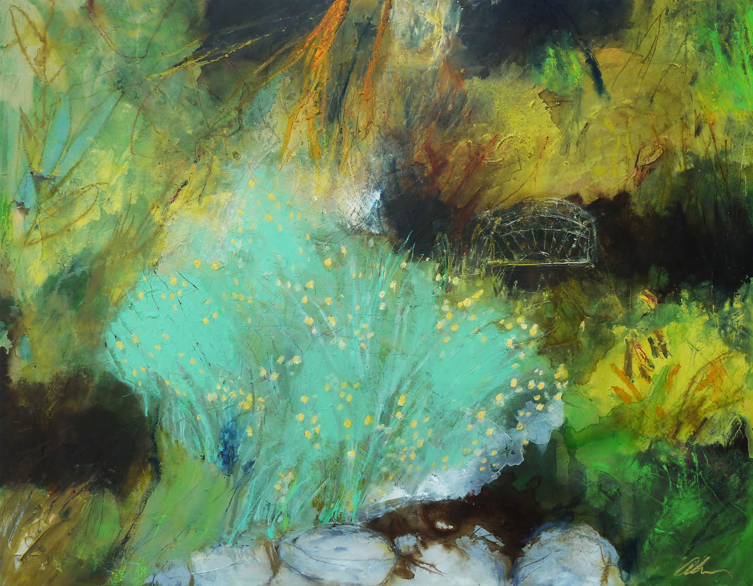 "Nicky's Garden" 54 X 42 by Randy Akers