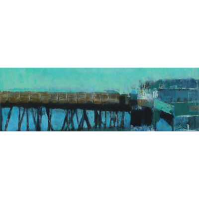 "Tahlequah Ferry" 16½ X 52 (uf) 18 X 53½ (fr) by Randy Akers