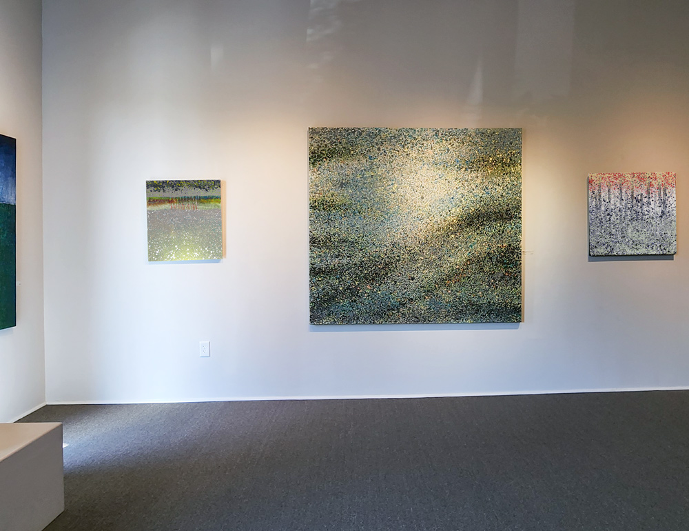 "Bridge" hanging between two Callahan paintings