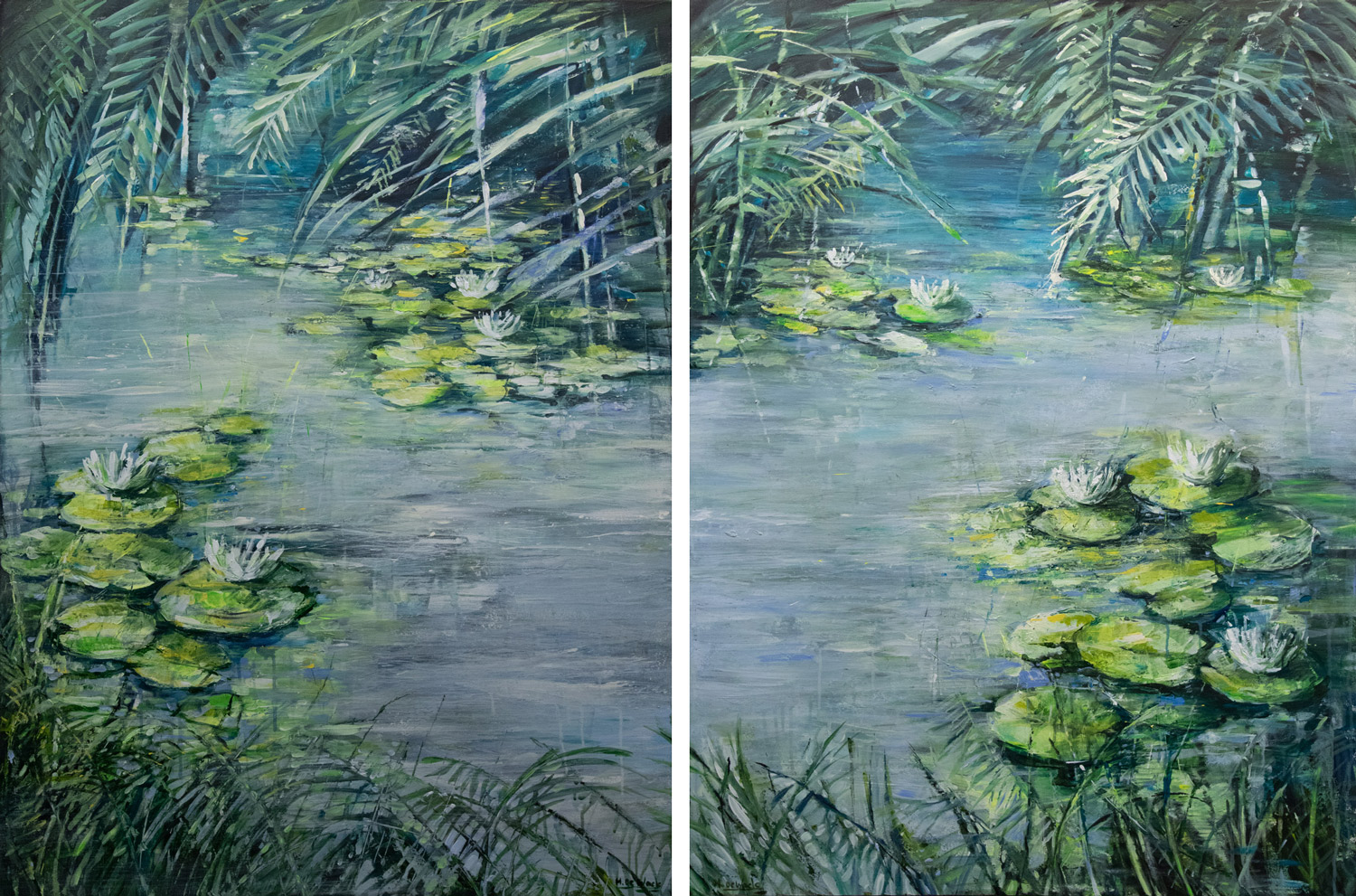 Pond #10 and 11 as Diptych