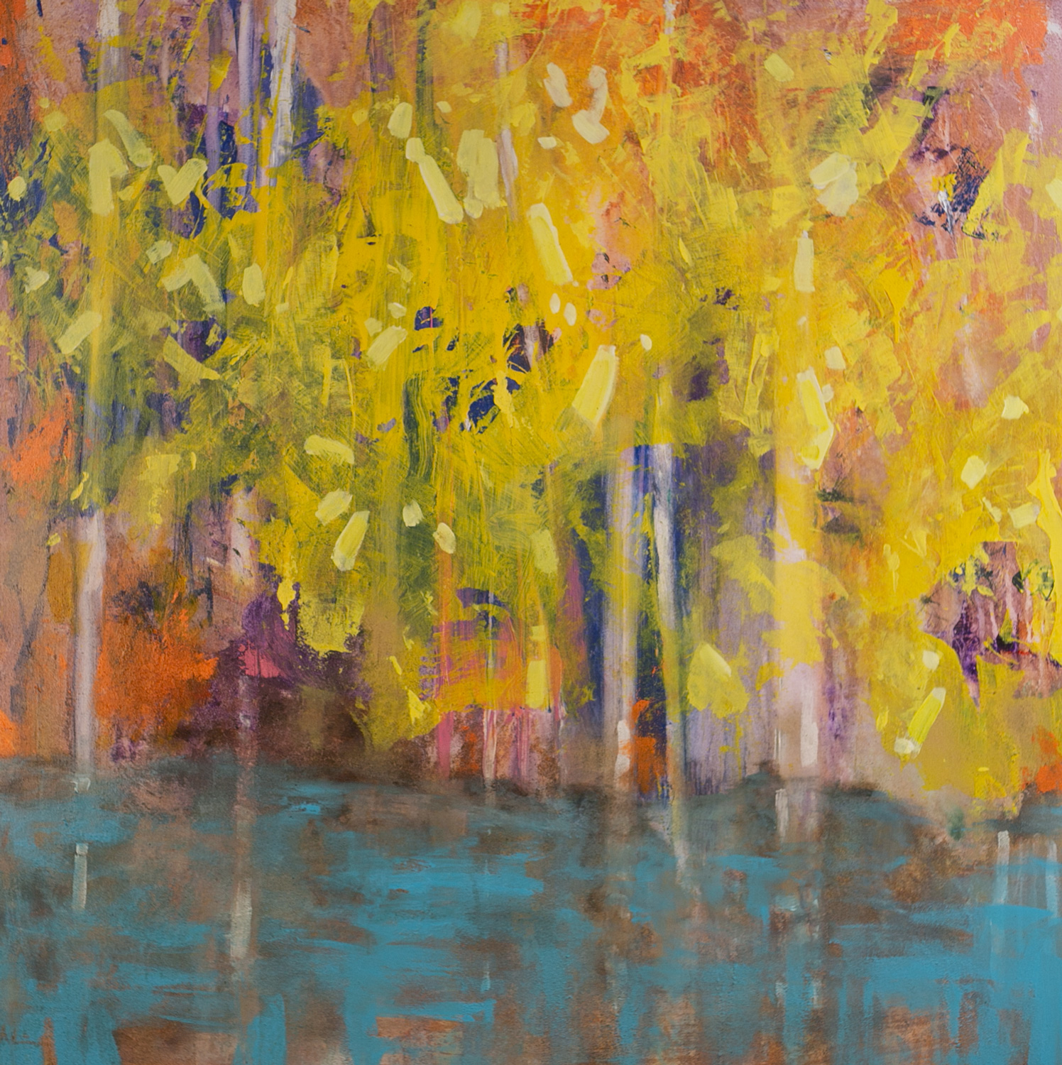 Forest Lights 48 X 48 by Patricia Fabian