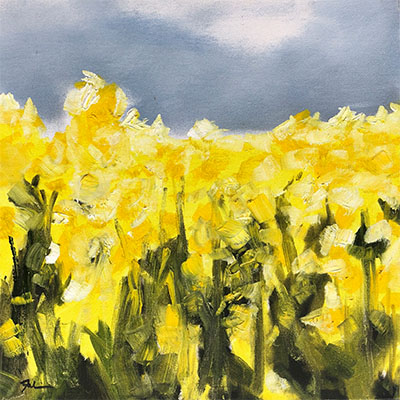 Let There Be Spring 20 X 20 by Patricia Fabian