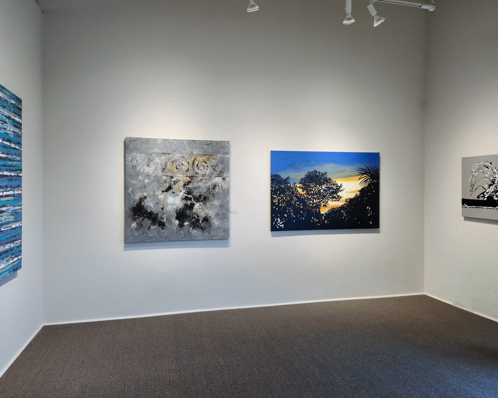 Paintings by Charles H. Reinike III in Front Room of Reinike Gallery