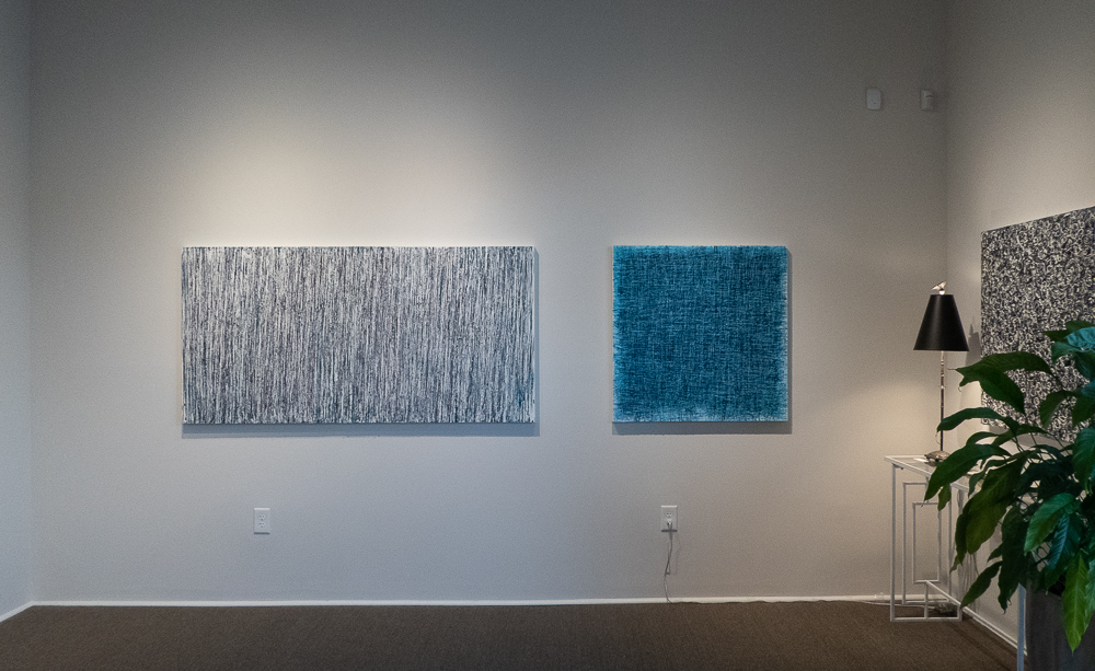 Sticks # and A Slight Depth Perception - hanging in the gallery