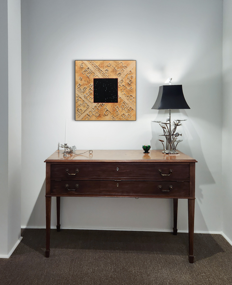 "Celestial Terrestrial" hanging at Reinike Gallery