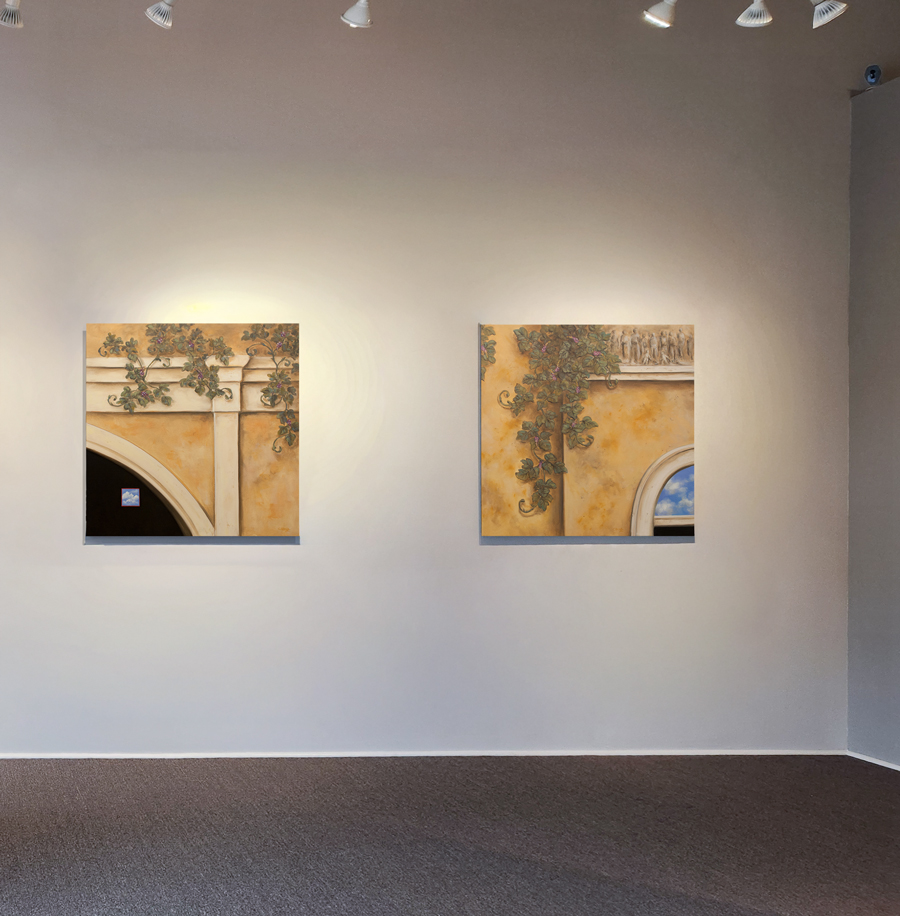 "Continuum I" and "Continuum II" hanging next to each other