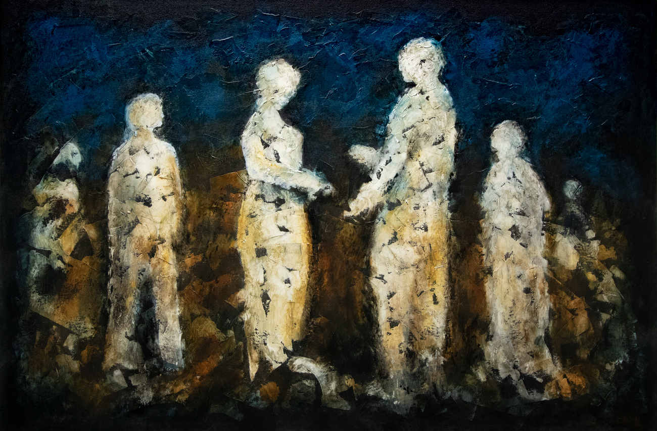A Conversation 40 X 60 by Charles H. Reinike III