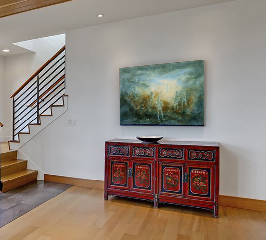 "Wanderers" hanging above a chest