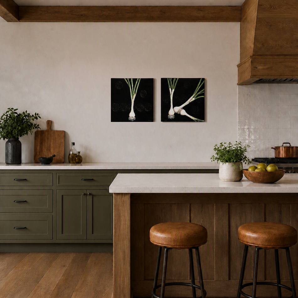Back to Top "Vidalia I" and "Vidalia II" hanging together in a kitchen