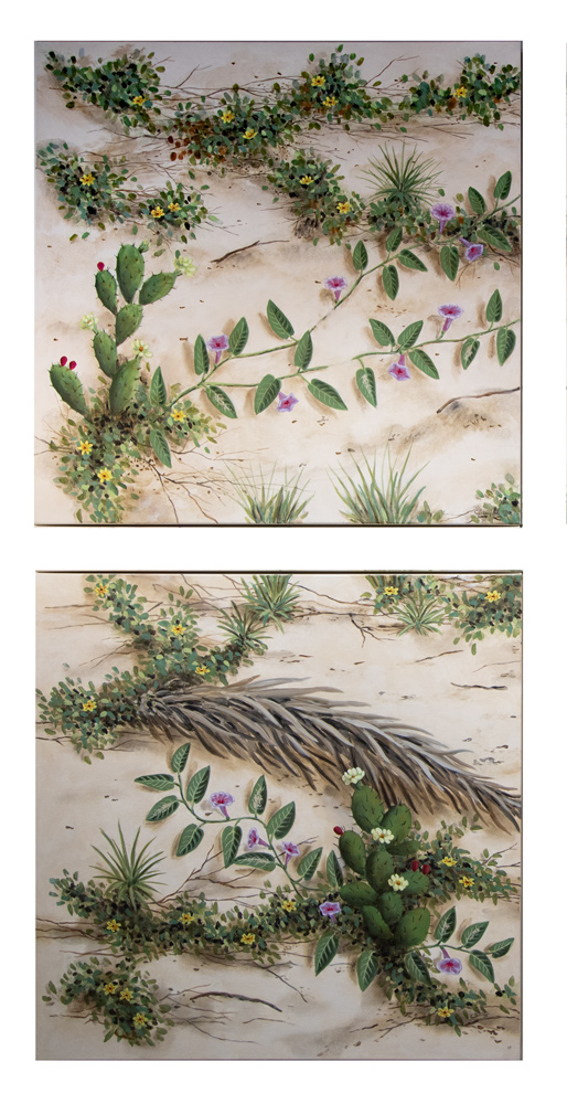 Dune Life Left Pair of Canvases by Charles H. Reinike III