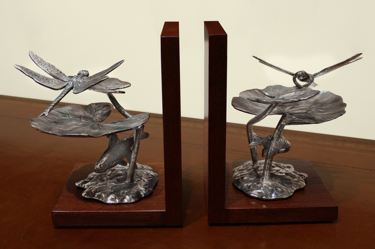 Waterlily Bookends by Charles H. Reinike III