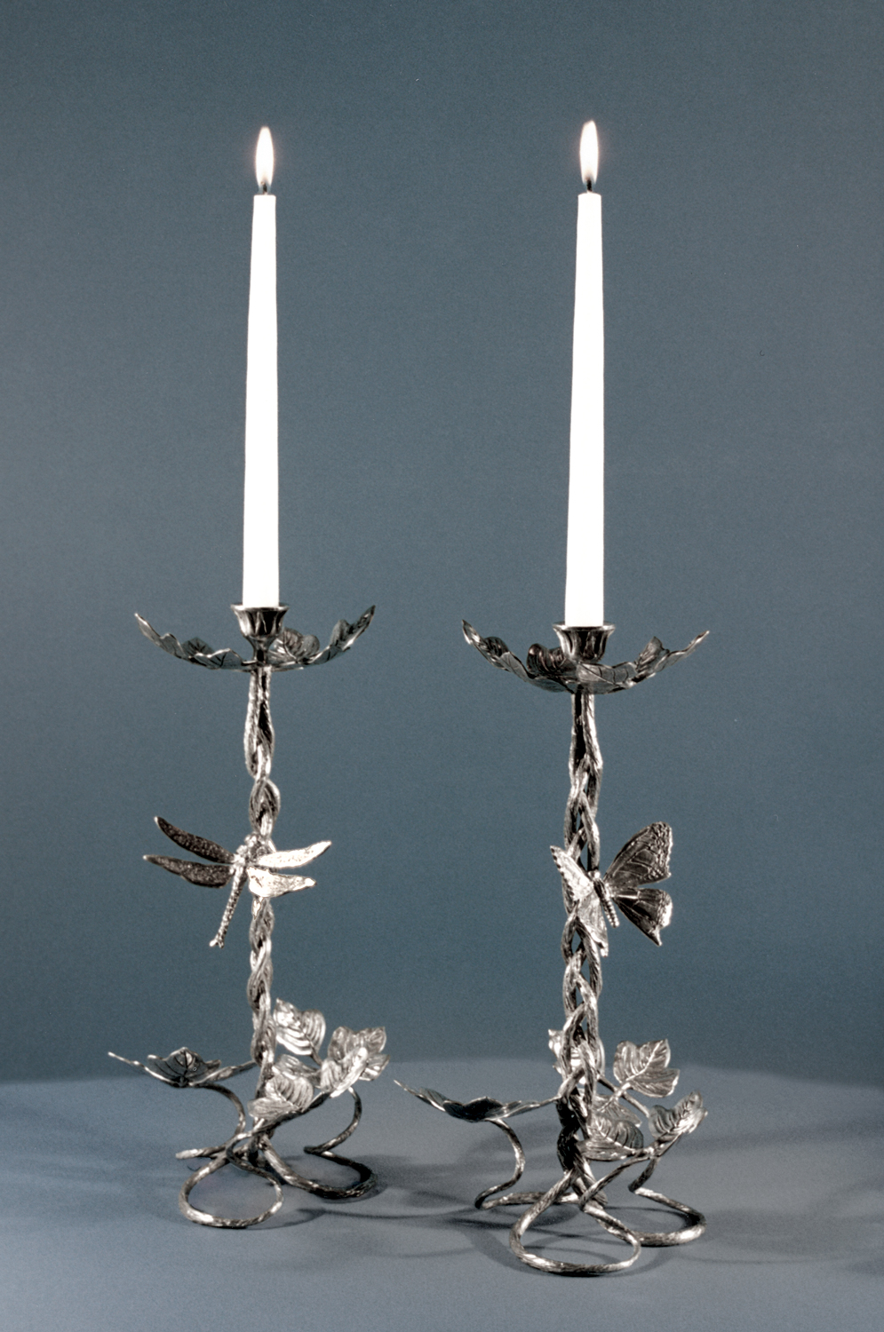 Tall Braided Kudzu Candle Holders by Charles H. Reinike III